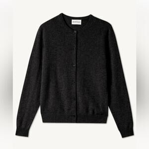 Eric Bompard CLASSIC CARDIGAN Crew Neck in KOHL 100% Cashmere Size Small